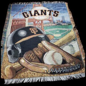 Northwest San Francisco Giants Tapestry  Baseball Stadium Woven Throw Blanket